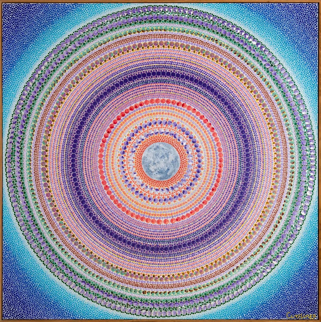 Celestial Harmony: A Vibrant Dance of Color and Light in Circular Patterns