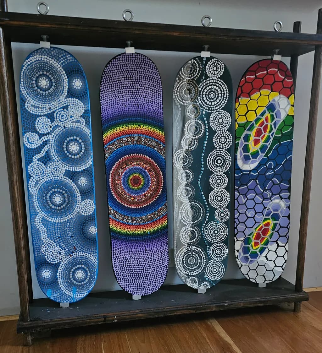 Vibrant Harmony: A Collection of Artistic Skateboard Decks Celebrating Color and Pattern