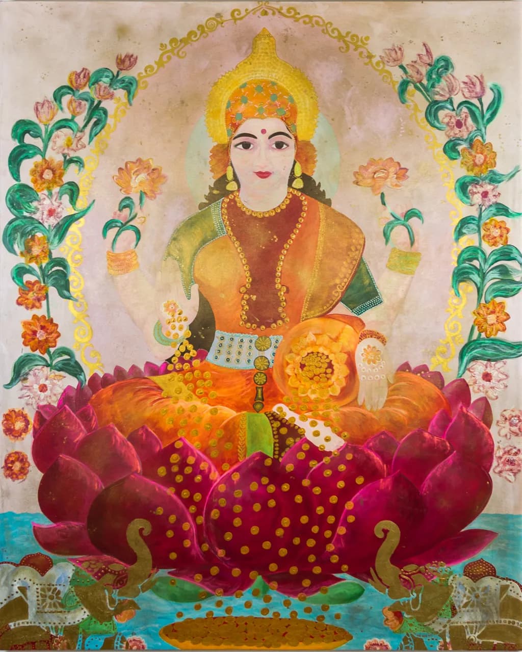 Radiant Goddess of Abundance: A Vibrant Celebration of Prosperity and Grace