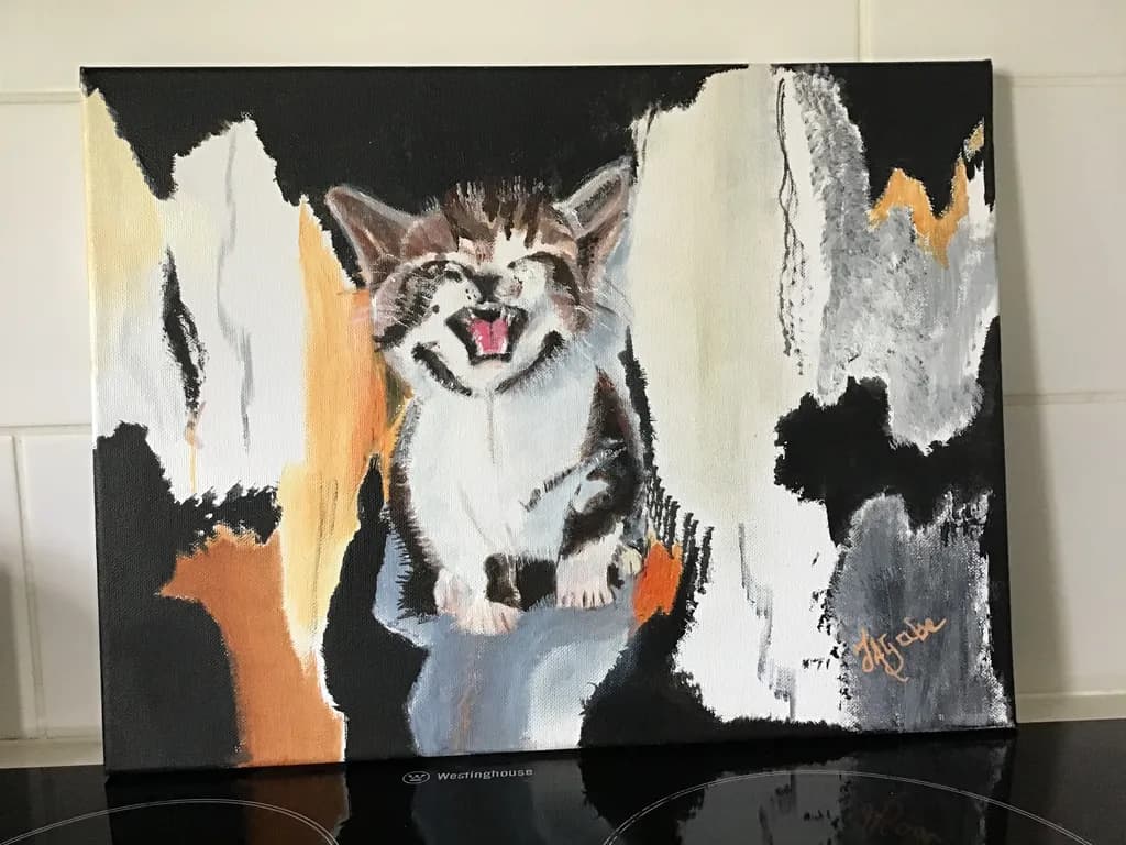 Smiling Cat Canvas
