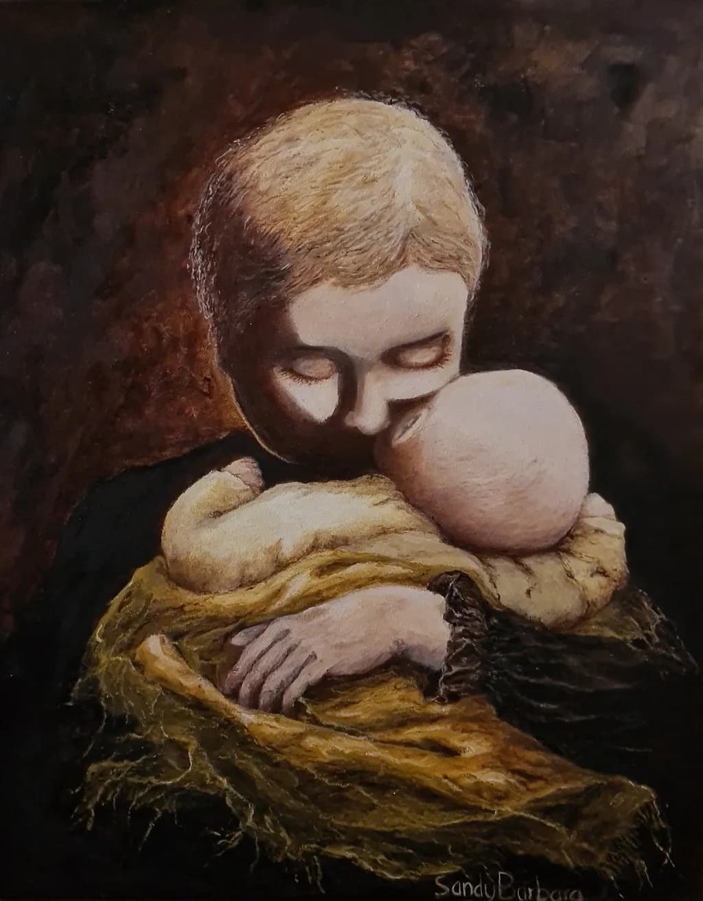 Embrace of Innocence: A Tender Moment Between Mother and Child