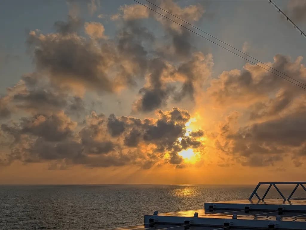 Sunset on the Viking Ship Mars