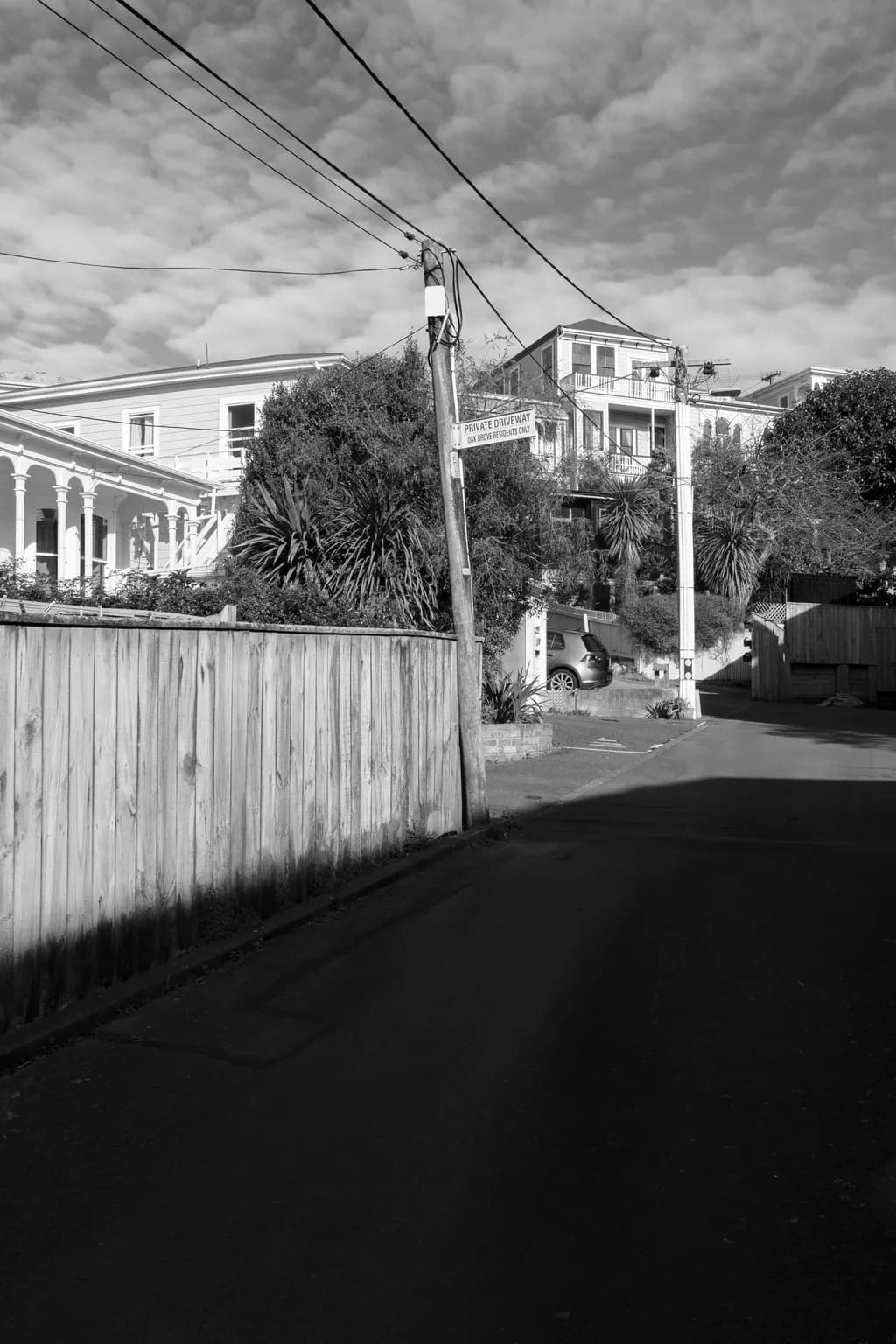 Monochrome Residential Alleyway