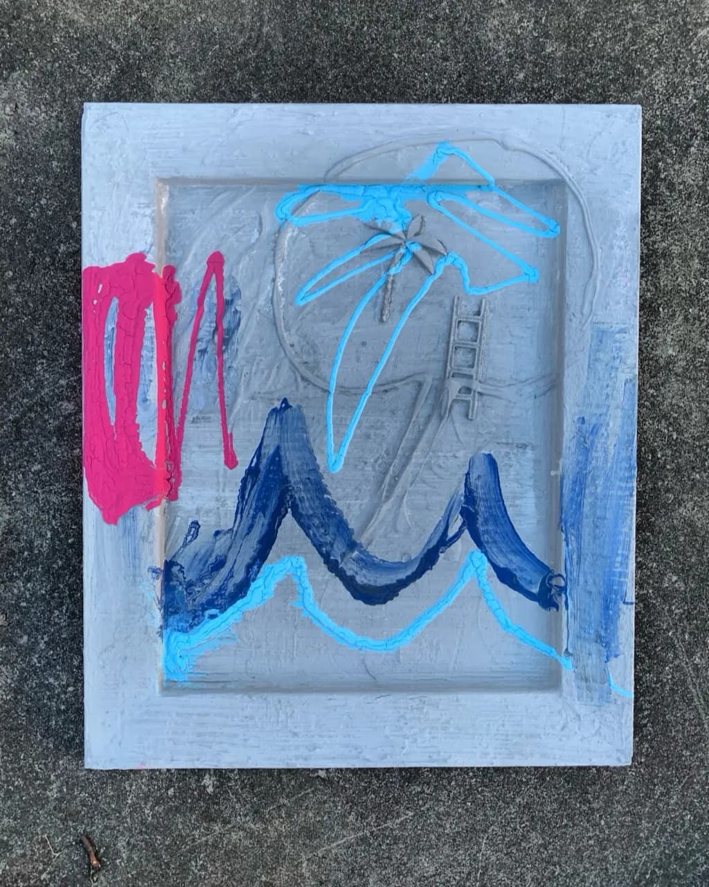 Blue Palm Abstract