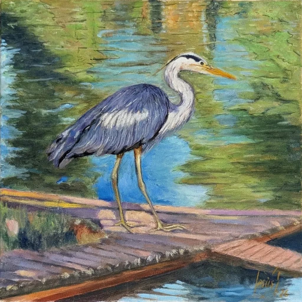 Blue Heron Reflection