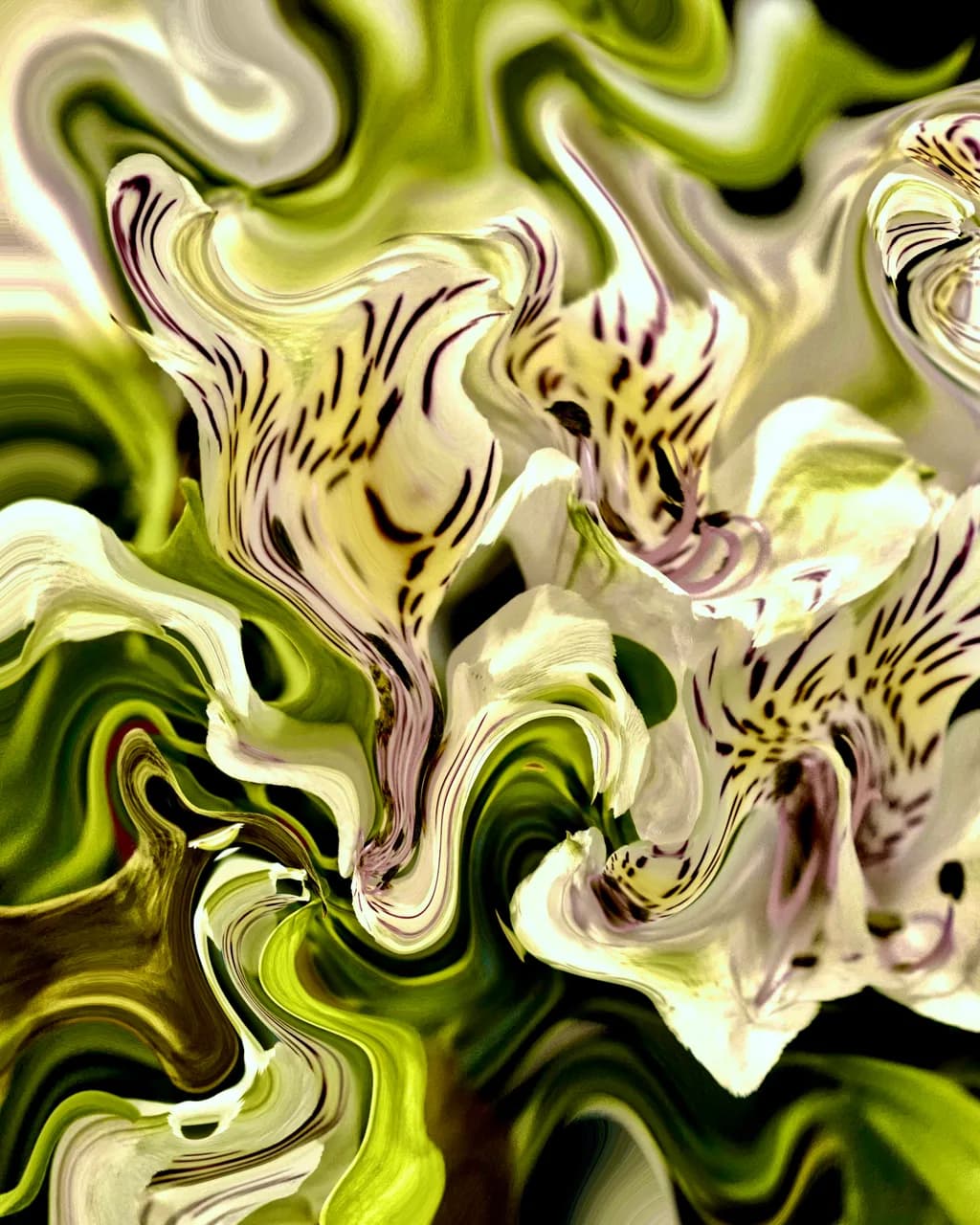Whispers of Nature: A Dance of Floral Elegance in Abstract Harmony
