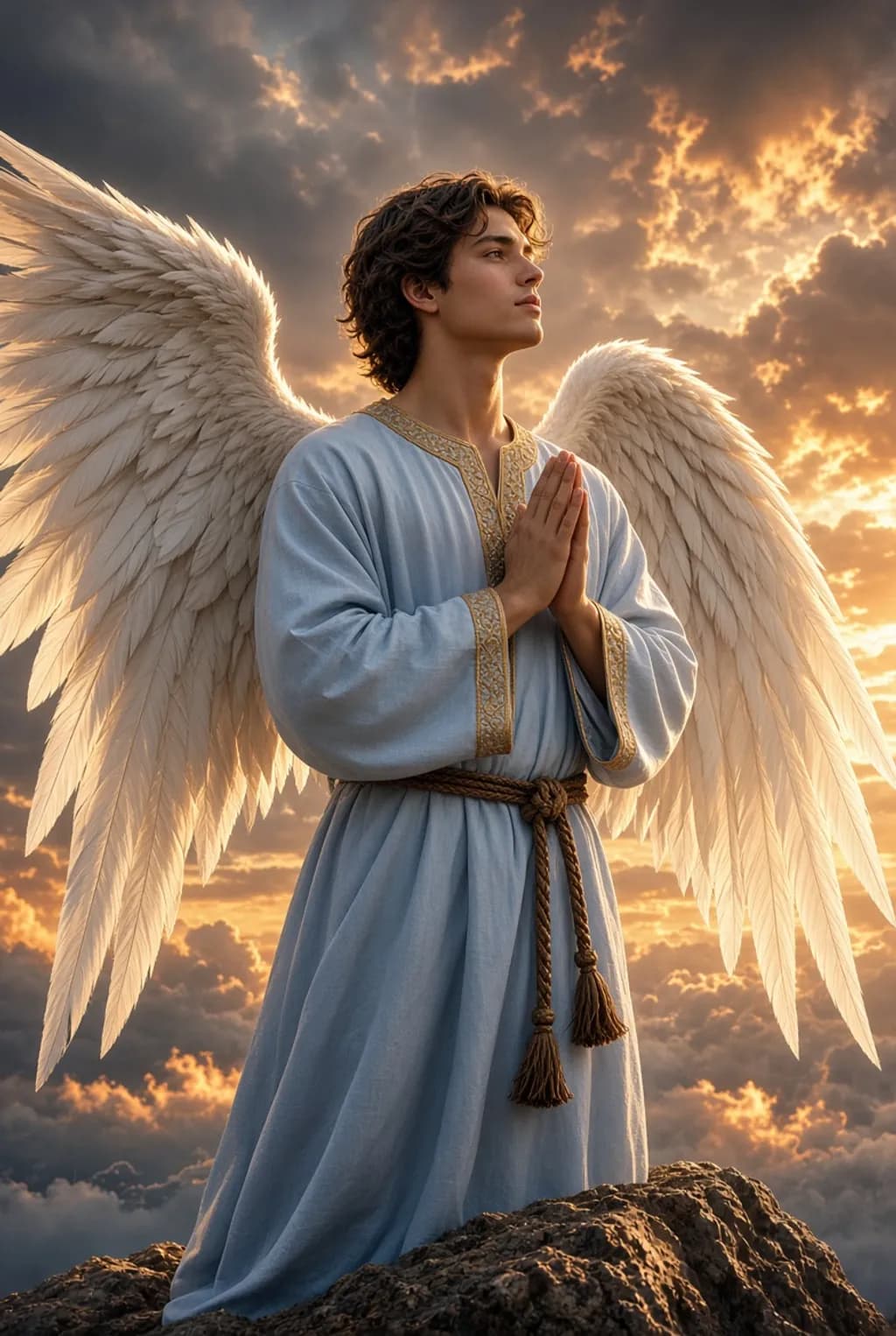 Prayer Beneath Golden Skies