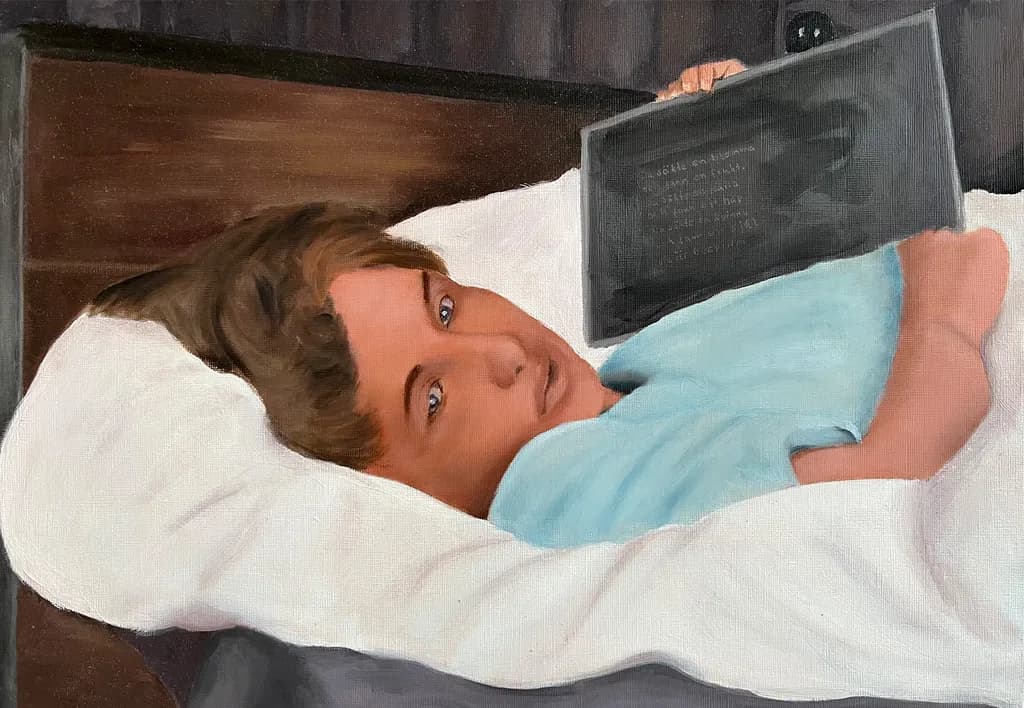 Edith Södergran in her sickbed in Arosa.