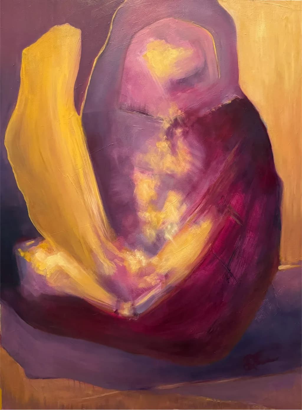 Whispers of Color: A Dance Between Light and Shadow in Abstract Form
