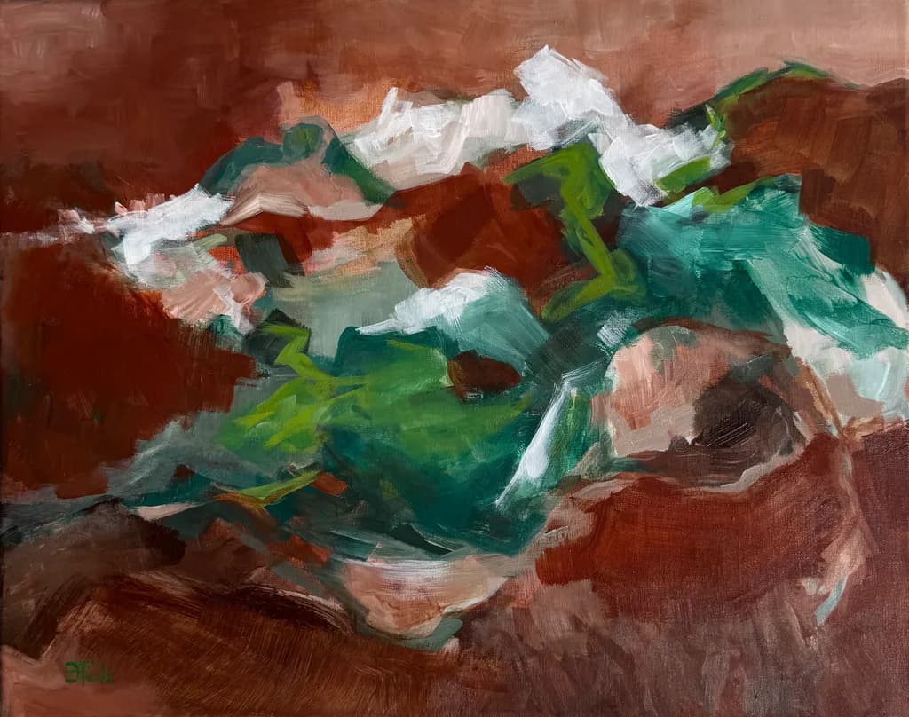 Whispers of the Divine: An Abstract Journey Through Color and Form