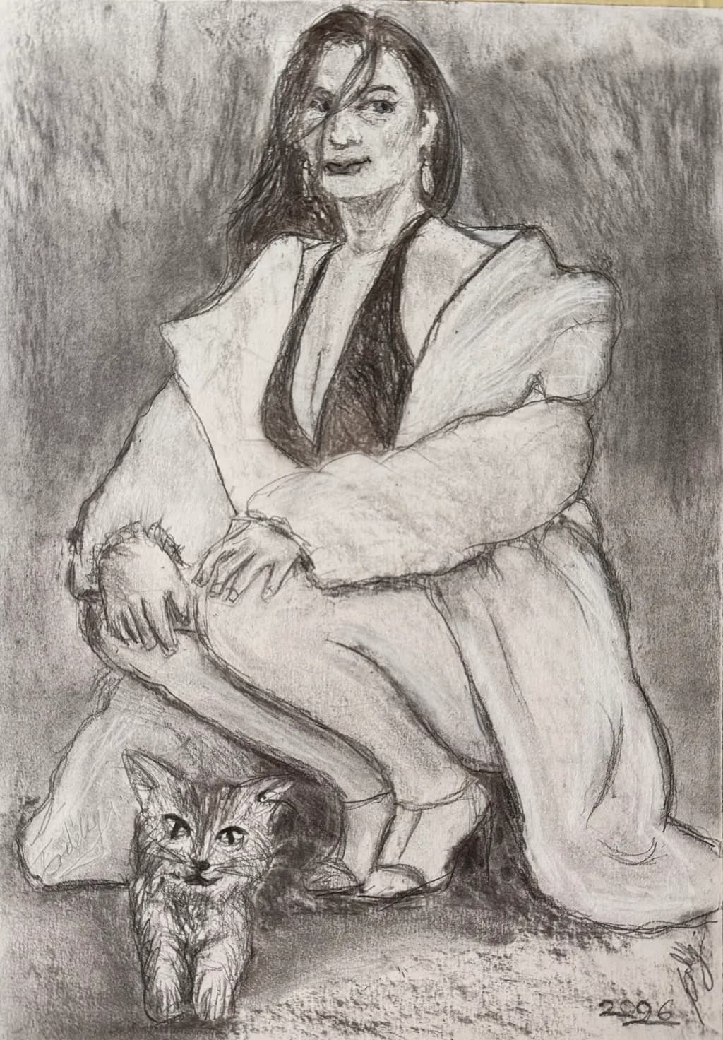 Woman with Cat