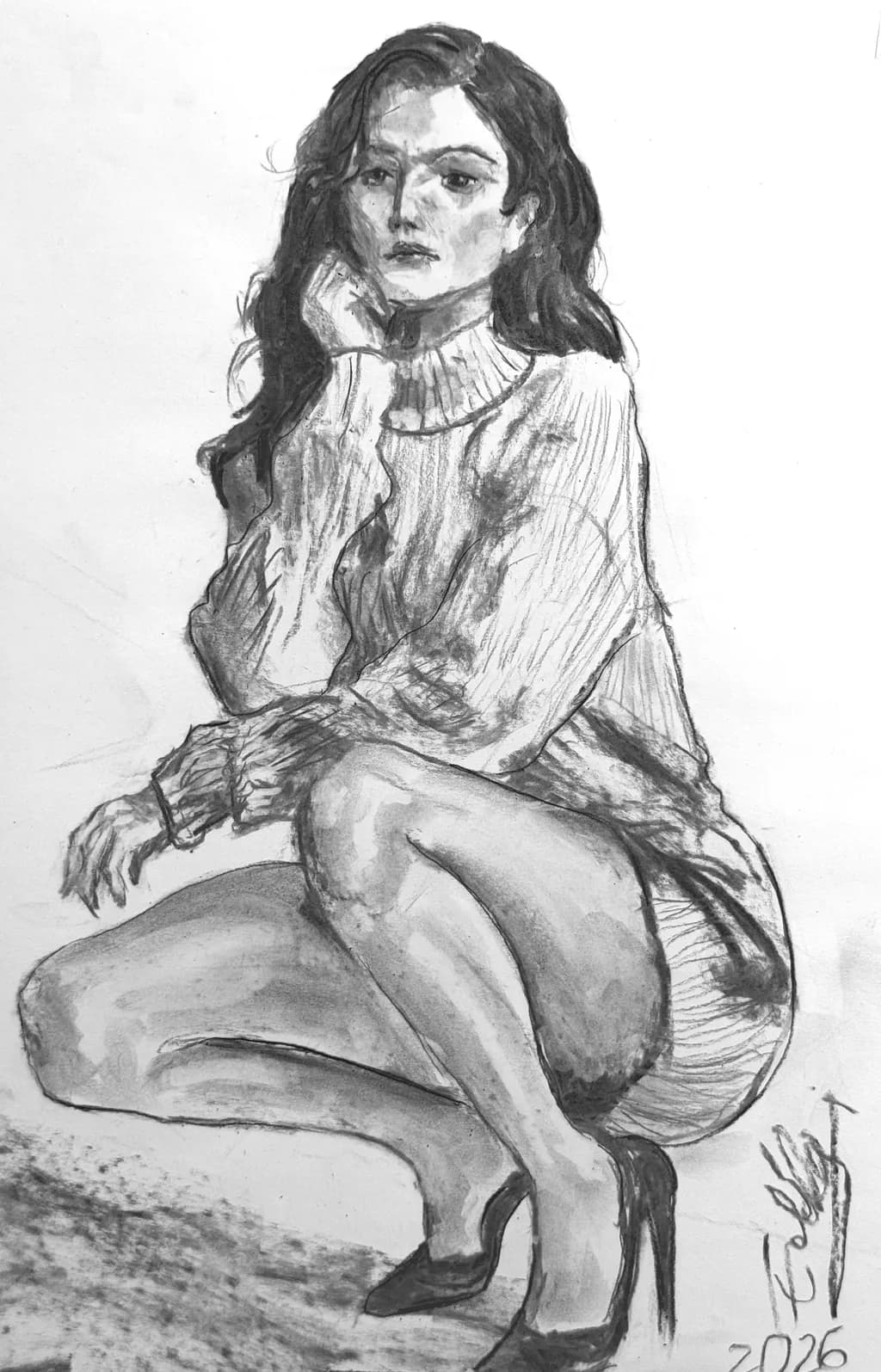 Kneeling Woman