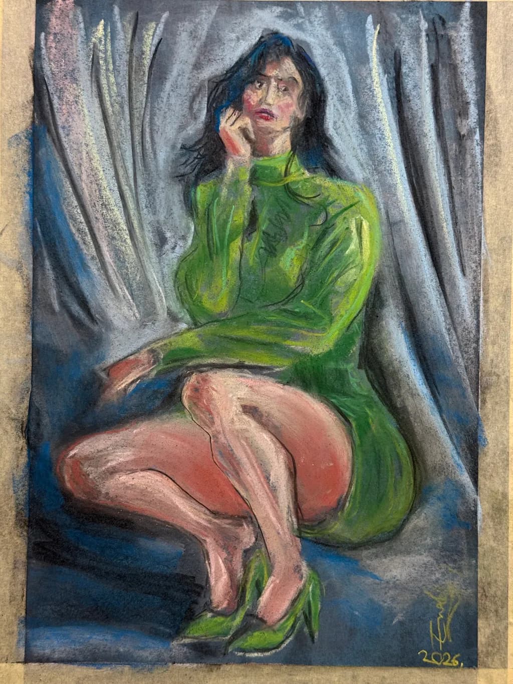 Green Dress Portrait
