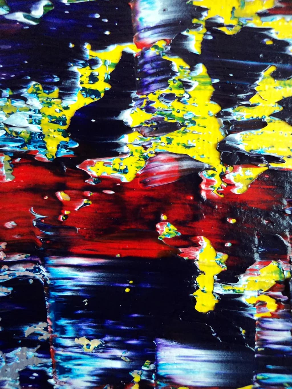 Vibrant Swirls of Color: An Abstract Journey Through Texture and Contrast