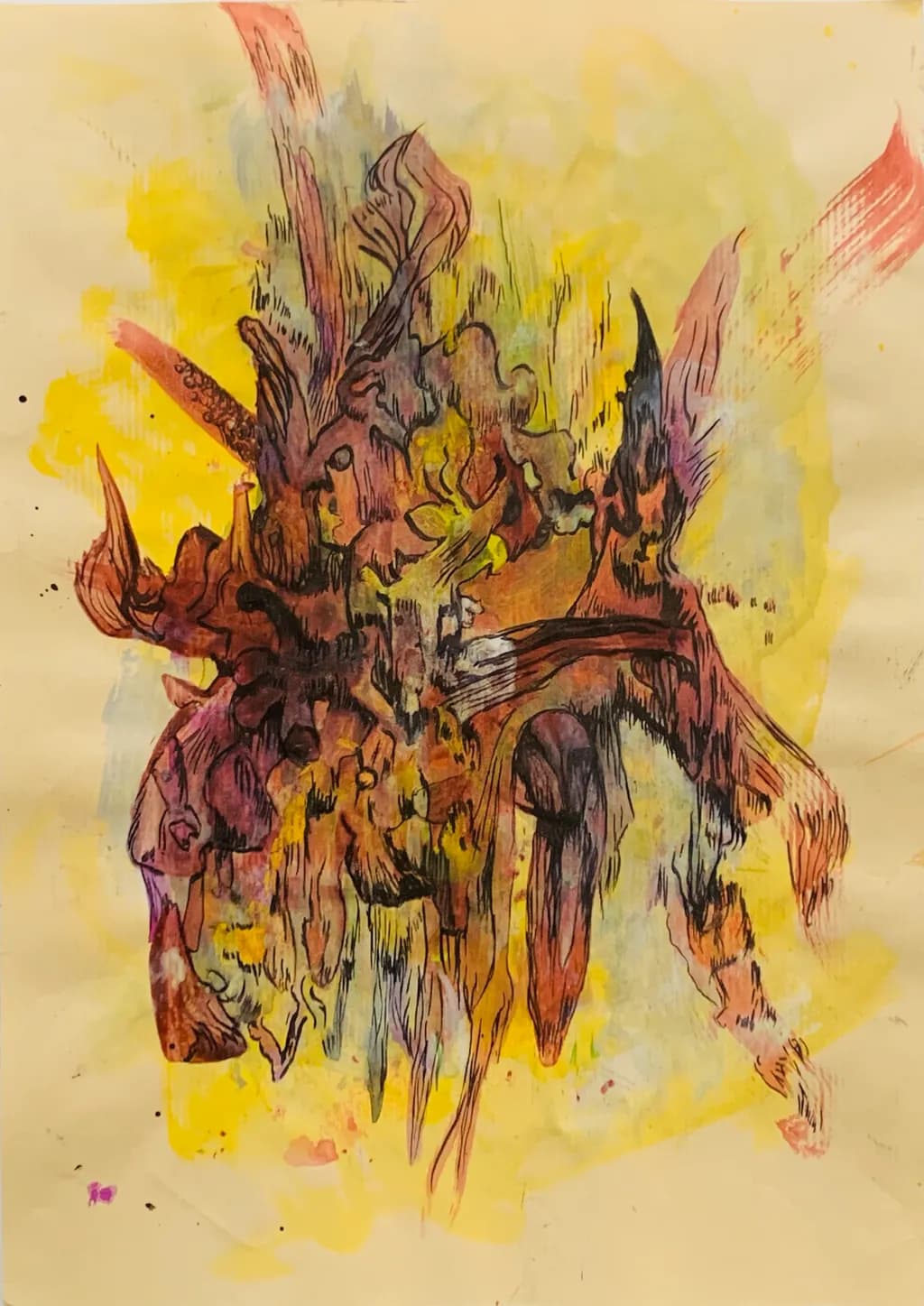 Vibrant Whispers of Organic Abstraction: A Colorful Exploration of Texture and Emotion
