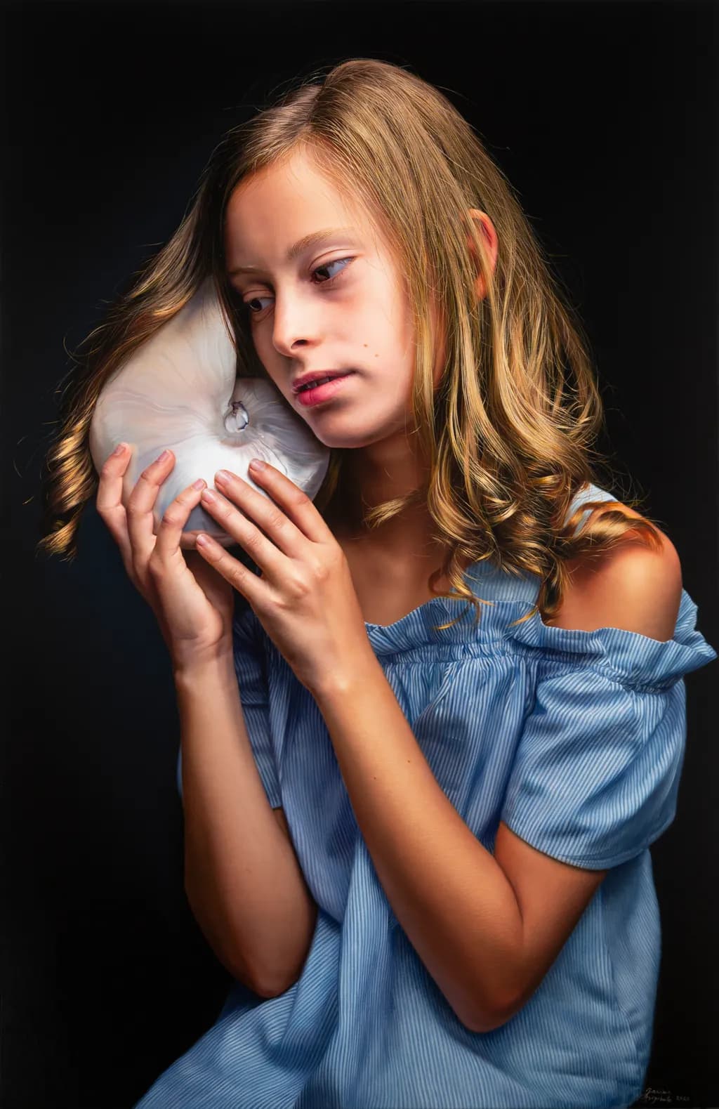 Whispers of the Ocean: A Portrait of Innocence and Curiosity