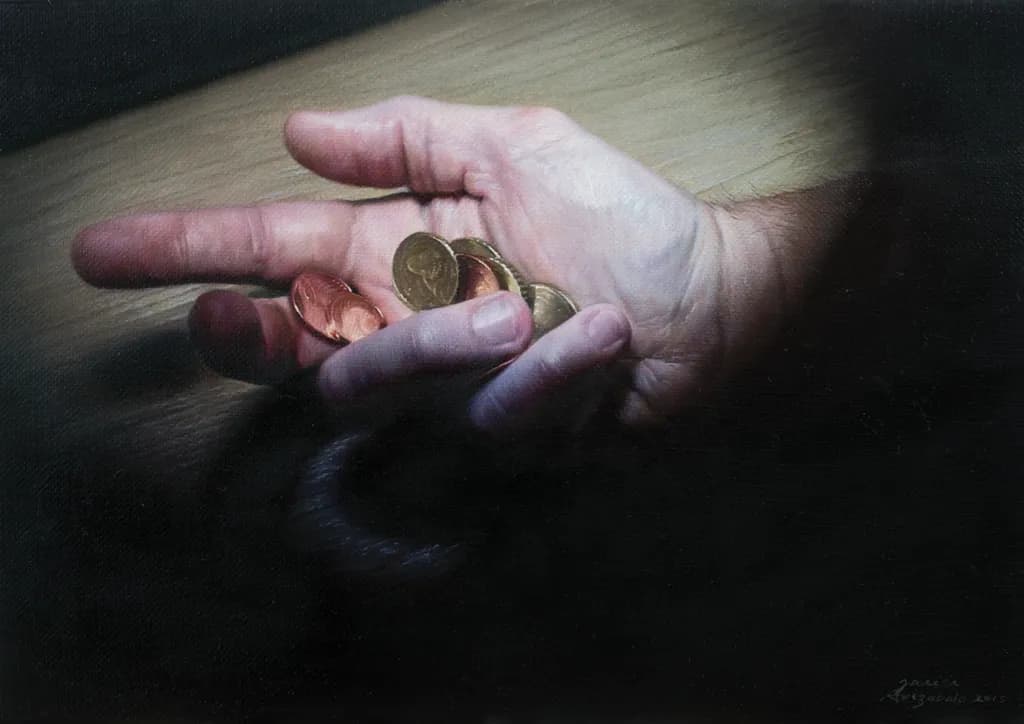 Whispers of Value: A Handful of Coins in Soft Light