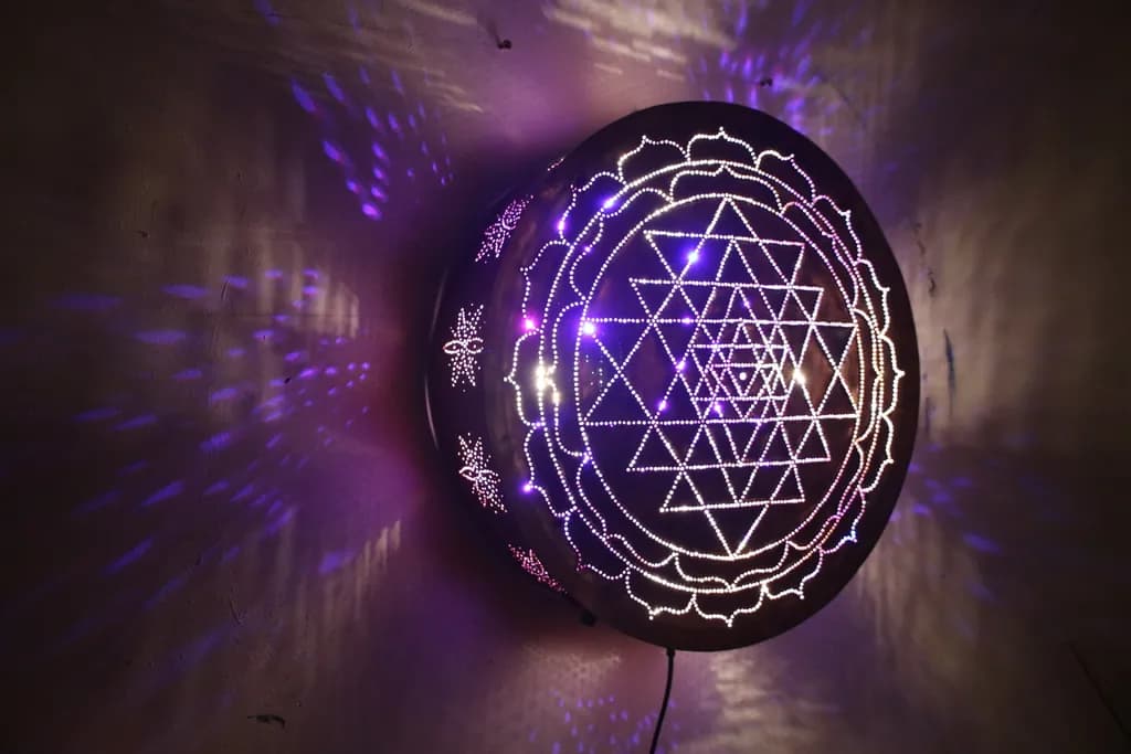 Illuminated Whimsy: A Dance of Light and Pattern in Abstract Harmony