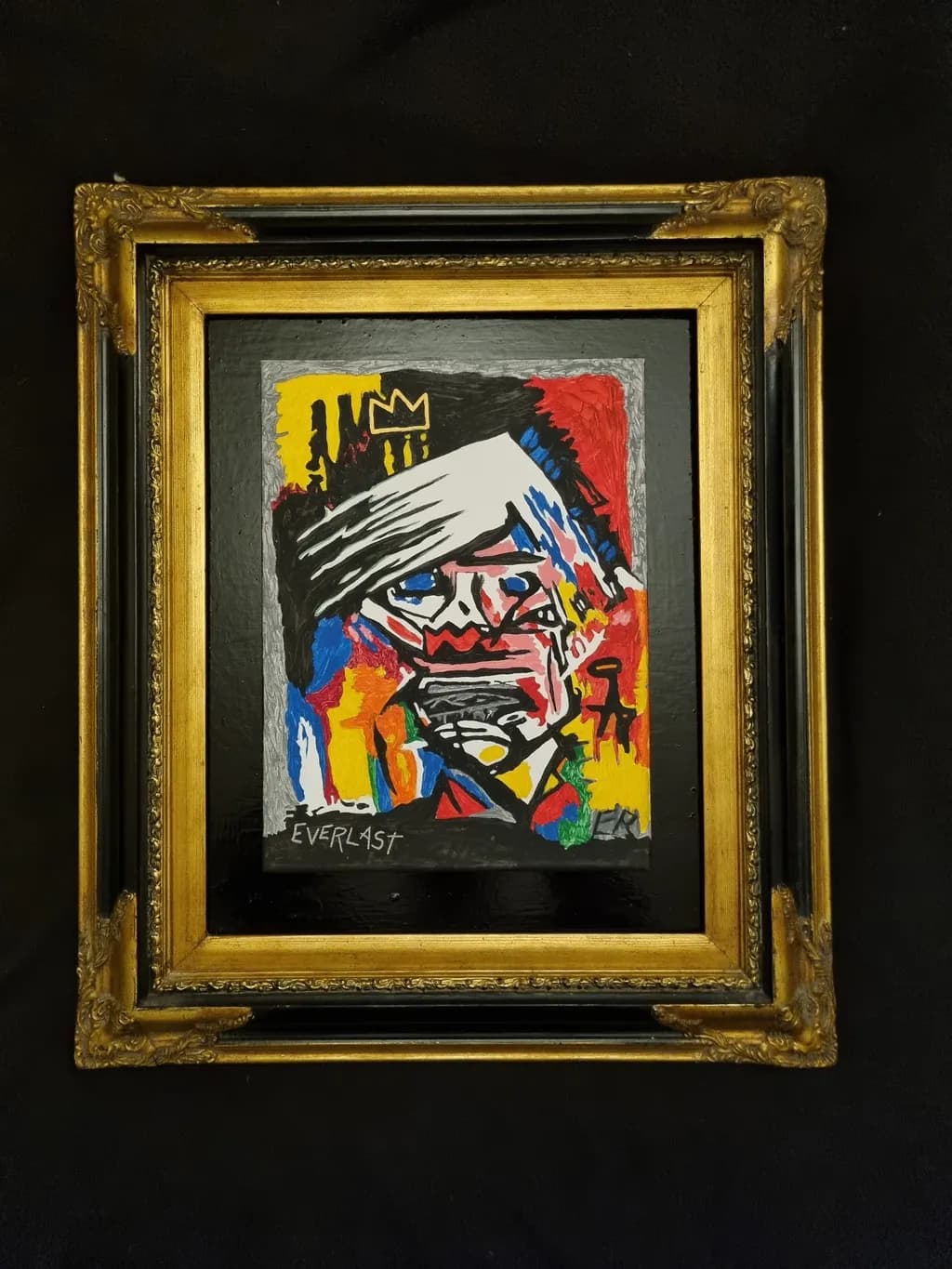 Vibrant Echoes: An Abstract Portrait of Expression and Color