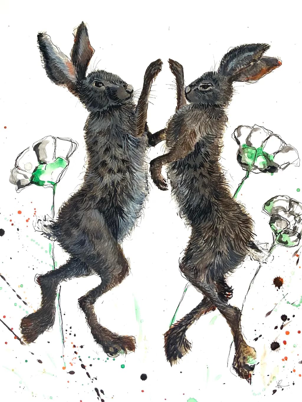 Dancing Hares