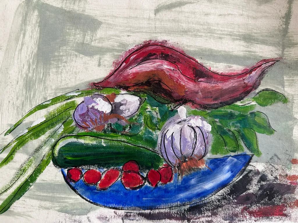 Blue Bowl Vegetables