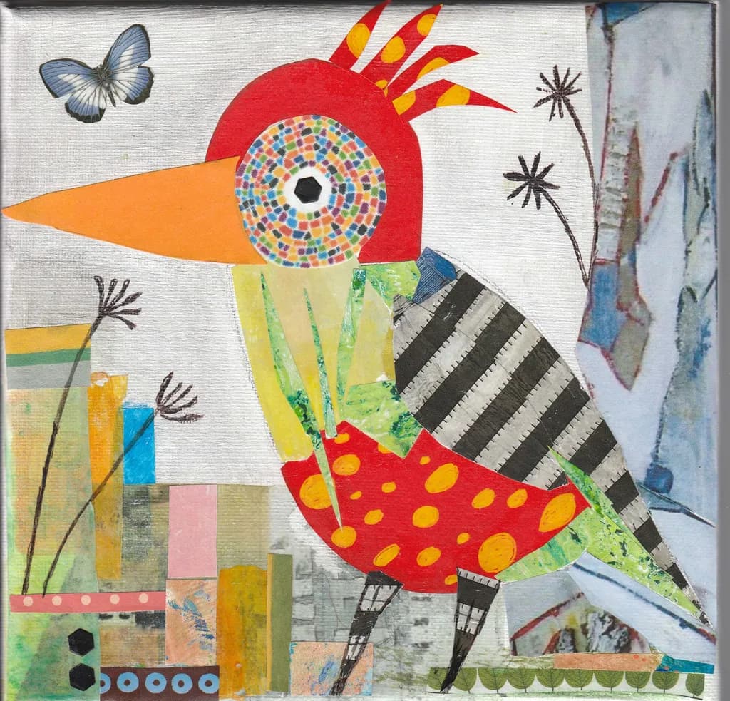 Birds Series - Whimsical colourful bird
