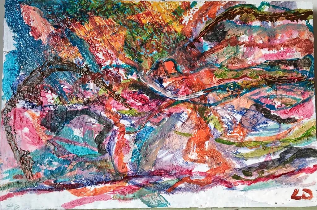 Vibrant Chaos: An Abstract Journey Through Color and Texture