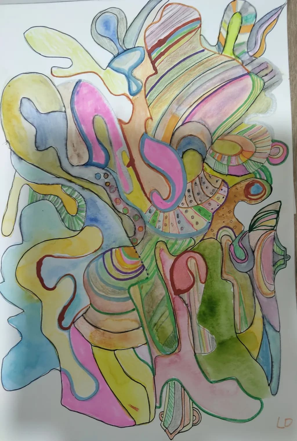 Whimsical Waves: A Colorful Journey Through Abstract Fluidity