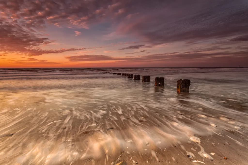 Ocean Sunset Waves