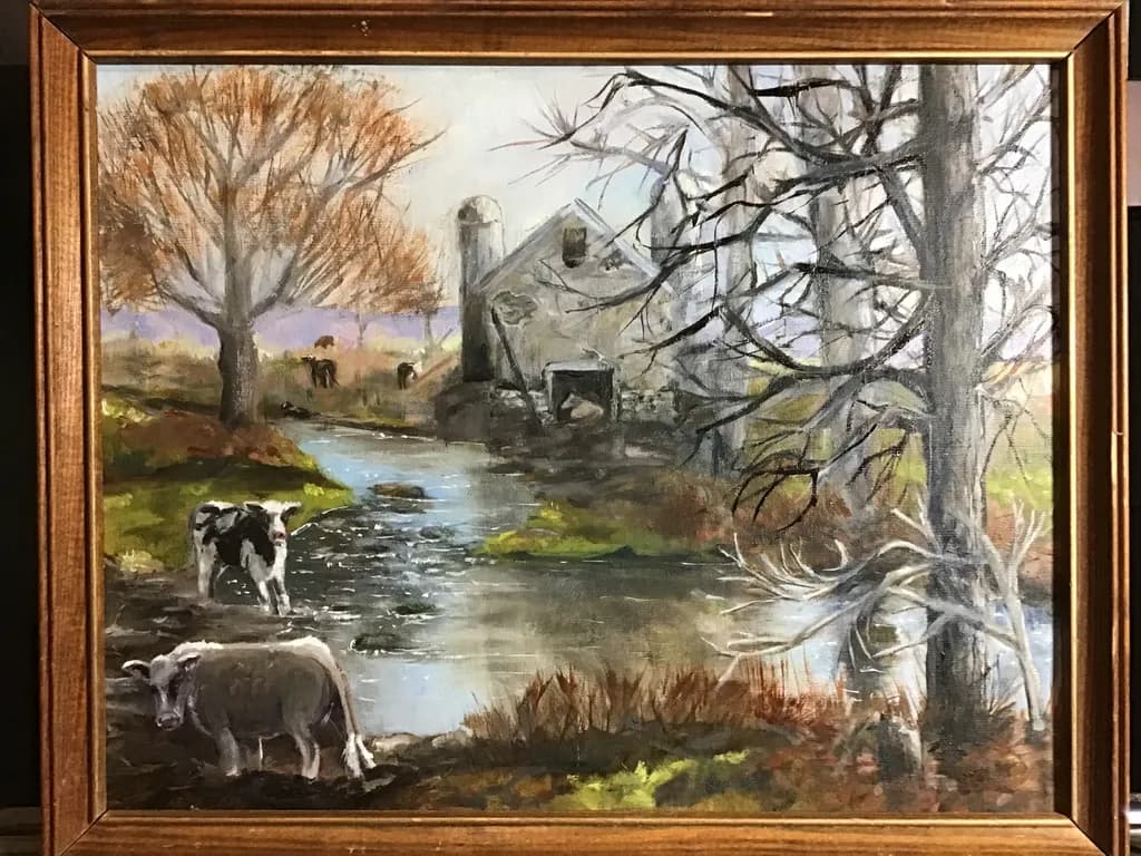 Cows by the Stream