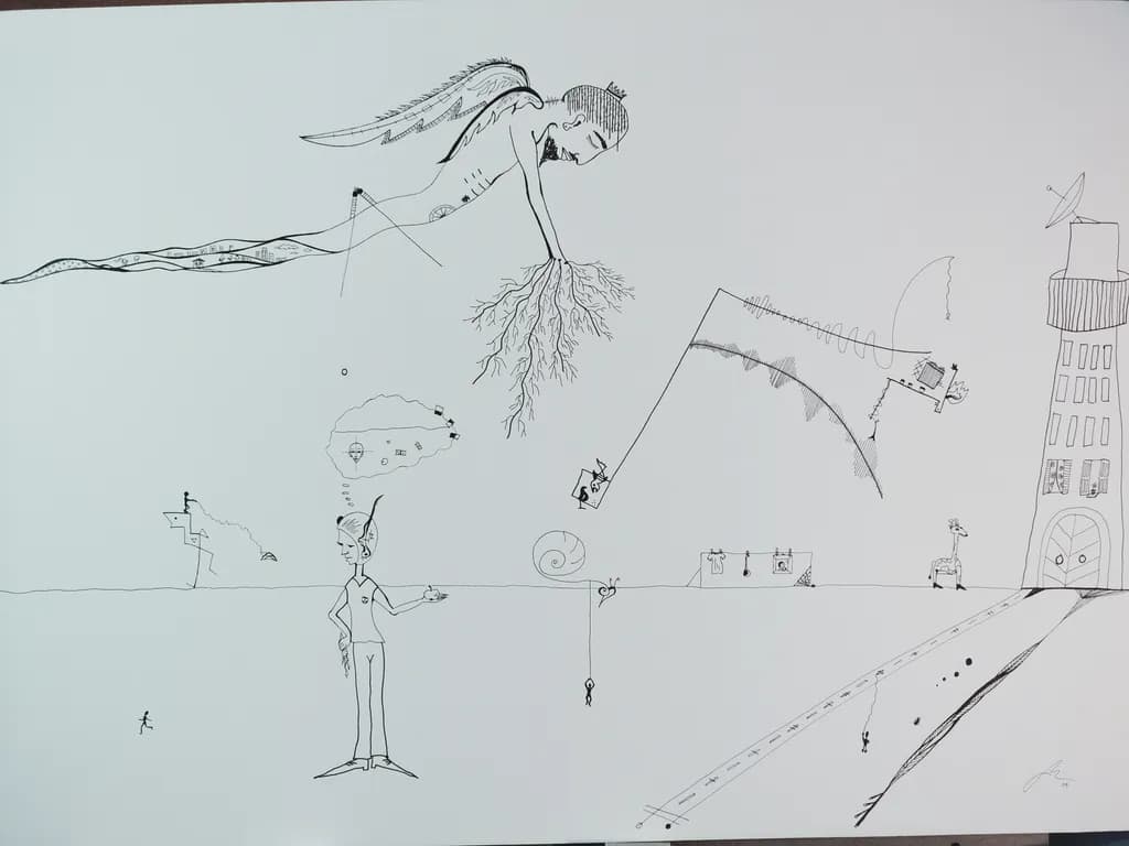 Whimsical Dreams: A Journey Through Surreal Landscapes and Imaginative Figures