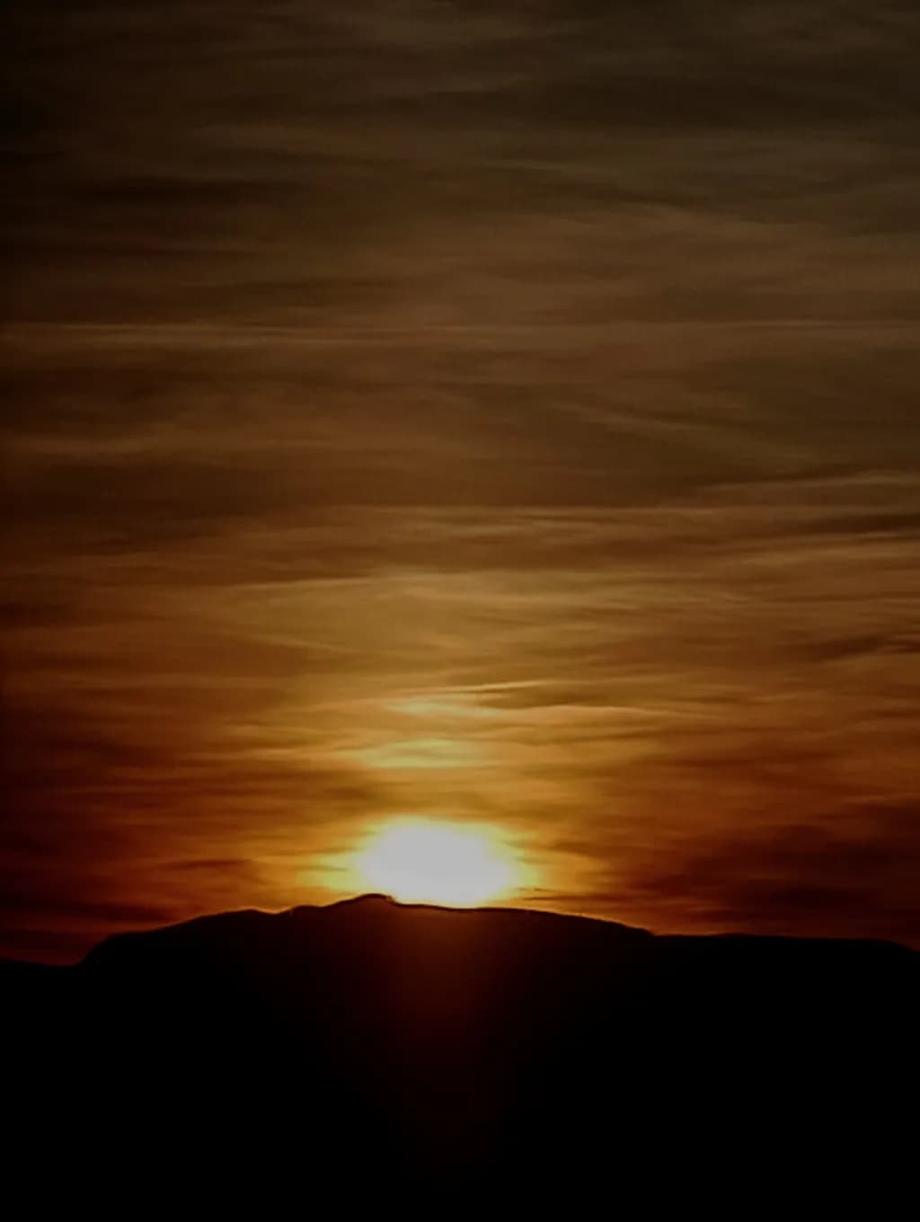Sunset Over Hills