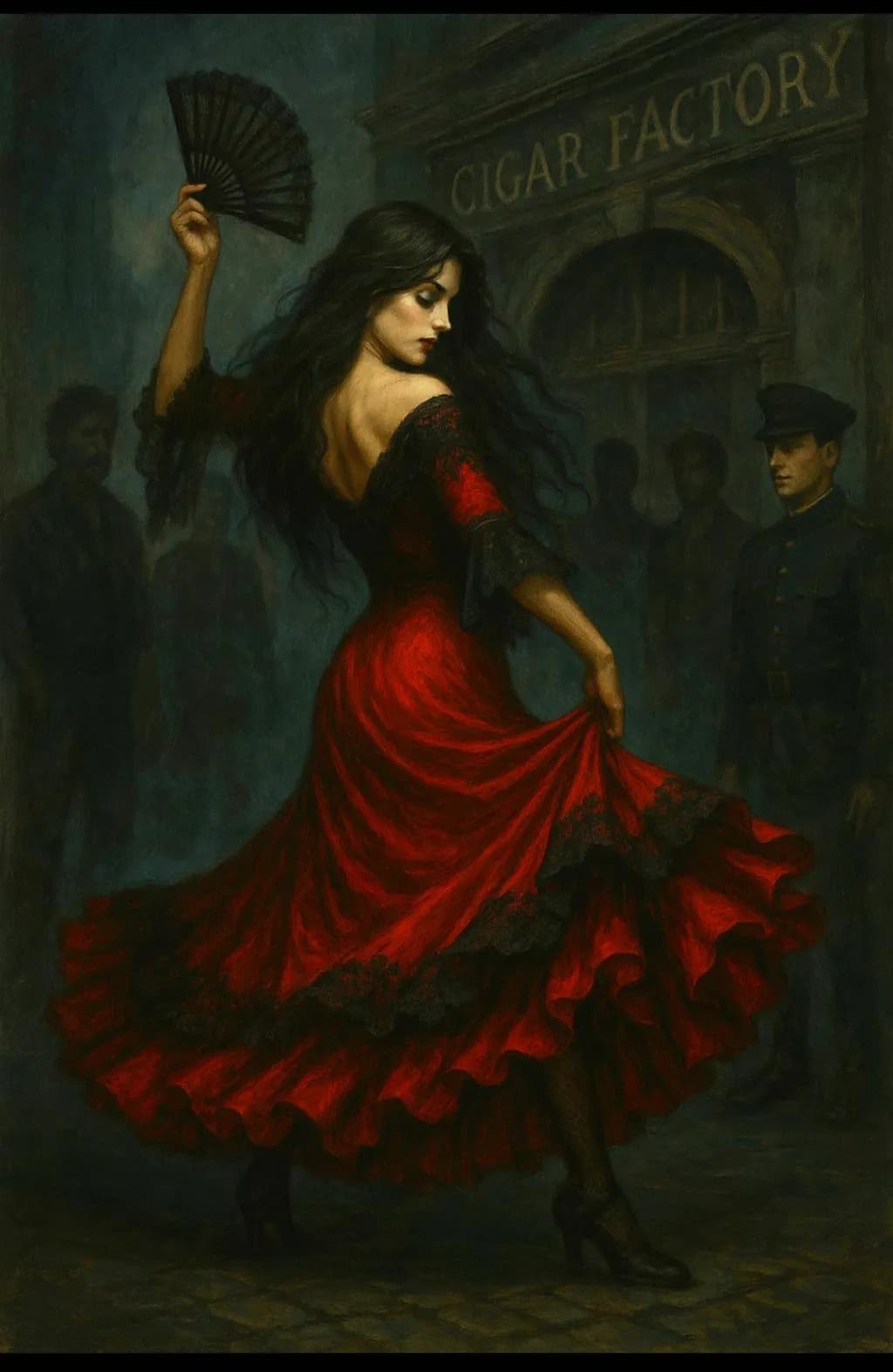 Whispers of Elegance: The Enigmatic Dance in Red