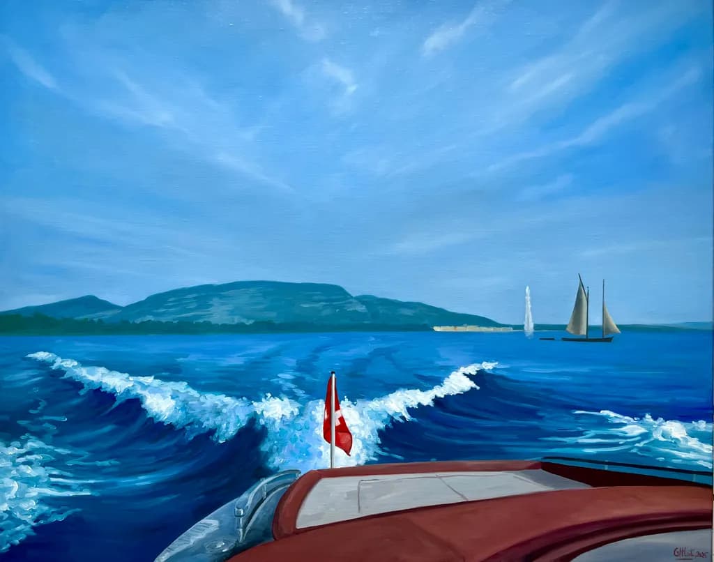Lake Waves and Sailboats