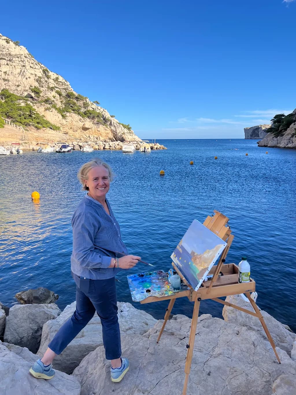 Coastal Serenity: An Artist's Journey by the Water's Edge