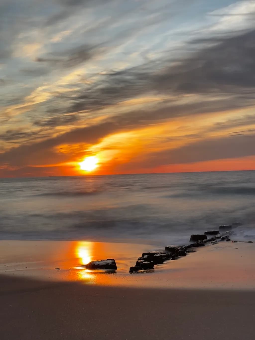 Whispers of Dawn: A Serene Jersey Shore Sunrise Reflection