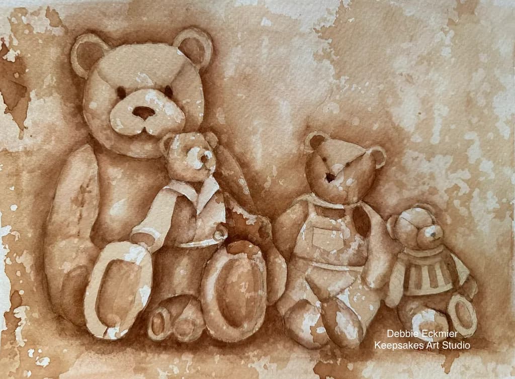 Sepia Teddy Gathering