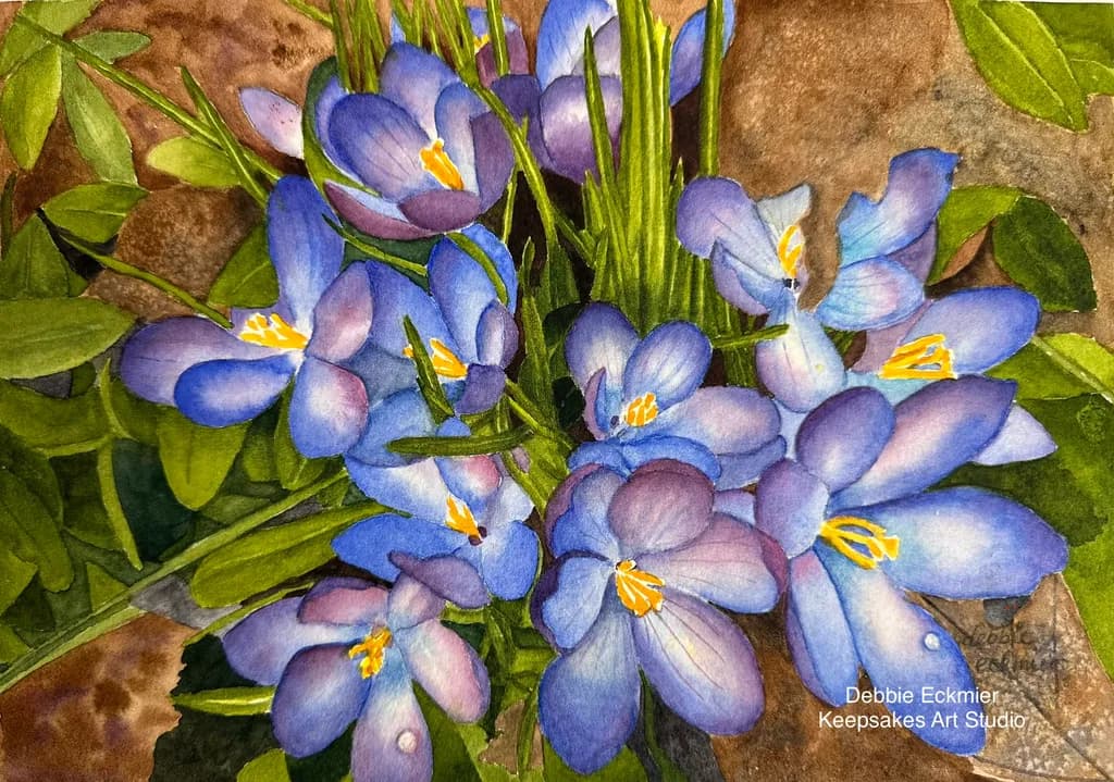 Blue Crocus Cluster