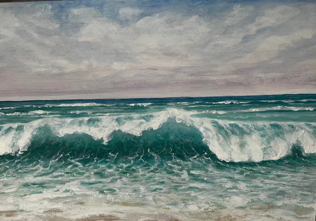 Ocean's Embrace: A Serene Dance of Waves and Sky