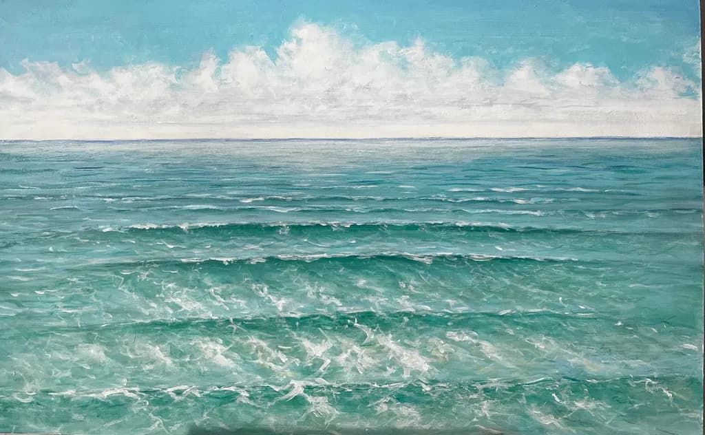 Serenity of the Ocean: A Tranquil Dance of Water and Sky