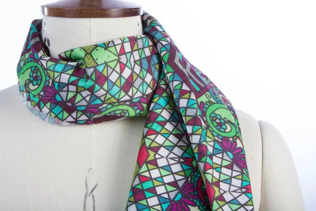 Green Pattern Scarf