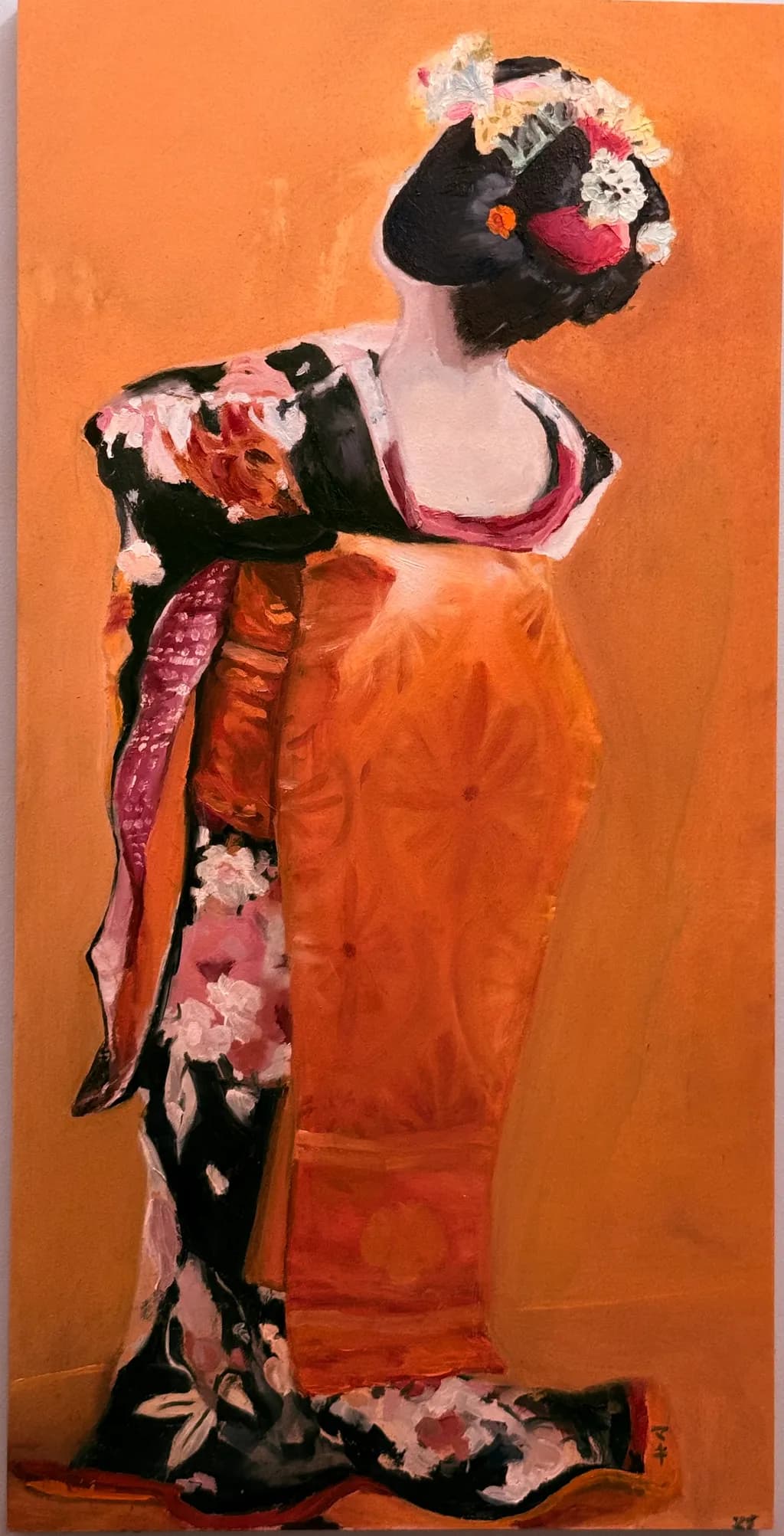 Whispers of Elegance: A Geisha's Grace in Vibrant Hues