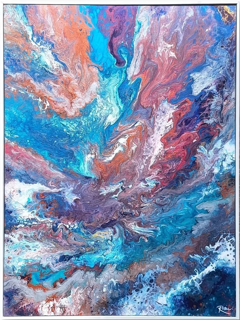Celestial Whirl: A Dance of Color and Emotion in Abstract Art