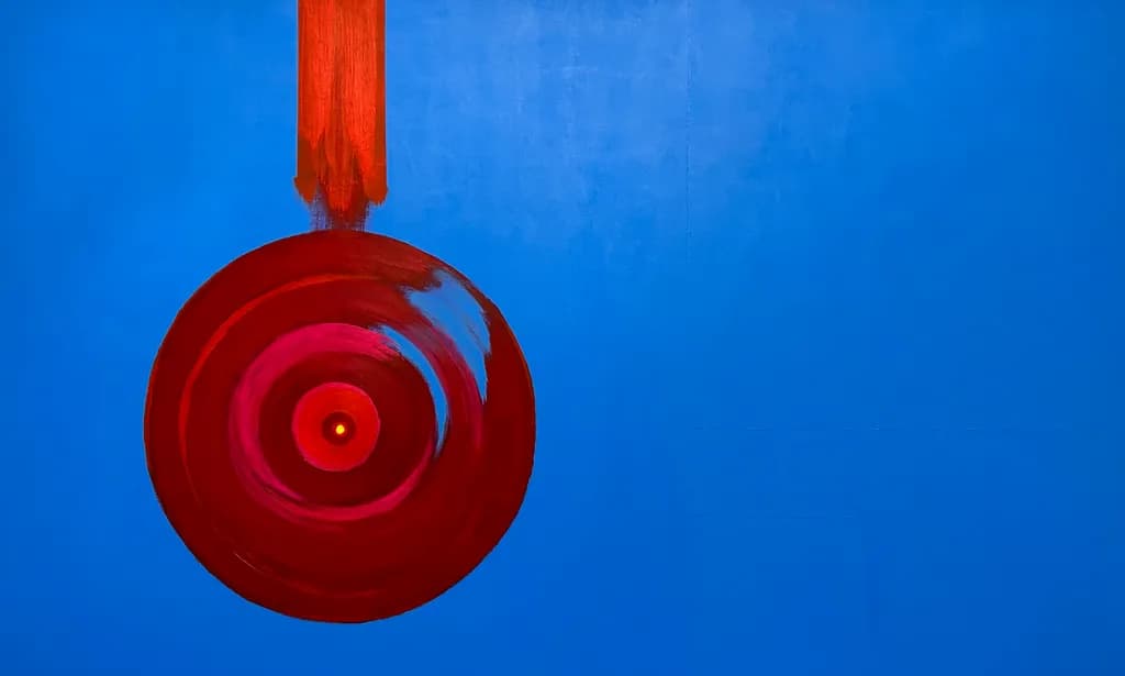 Red Target on Blue
