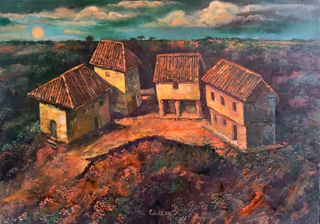 Four Houses Above the Plain