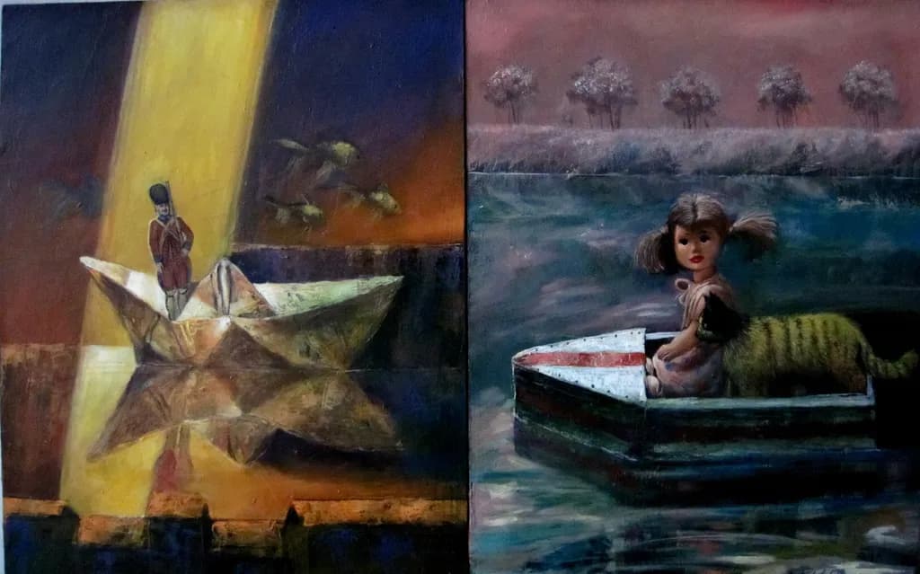 Whimsical Reflections: A Surreal Adventure Through Childhood Dreams