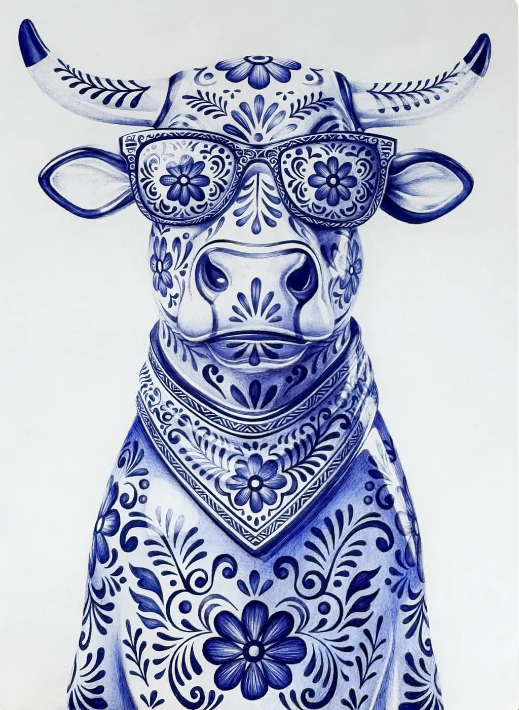 Decorated Cow Portrait