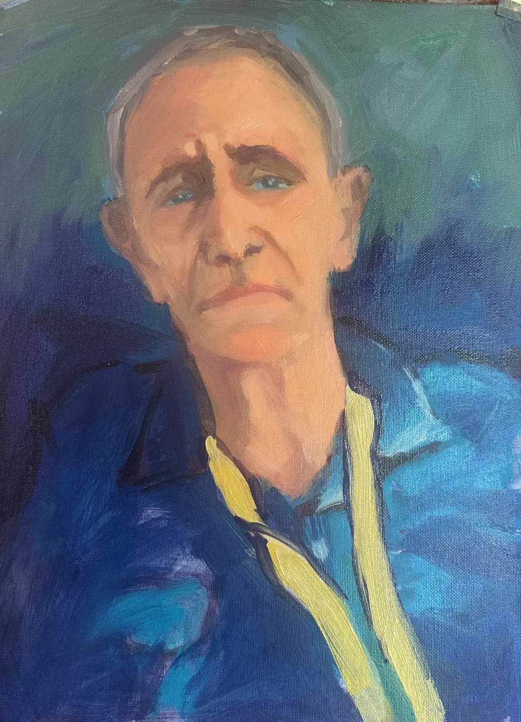 Blue-Clad Portrait
