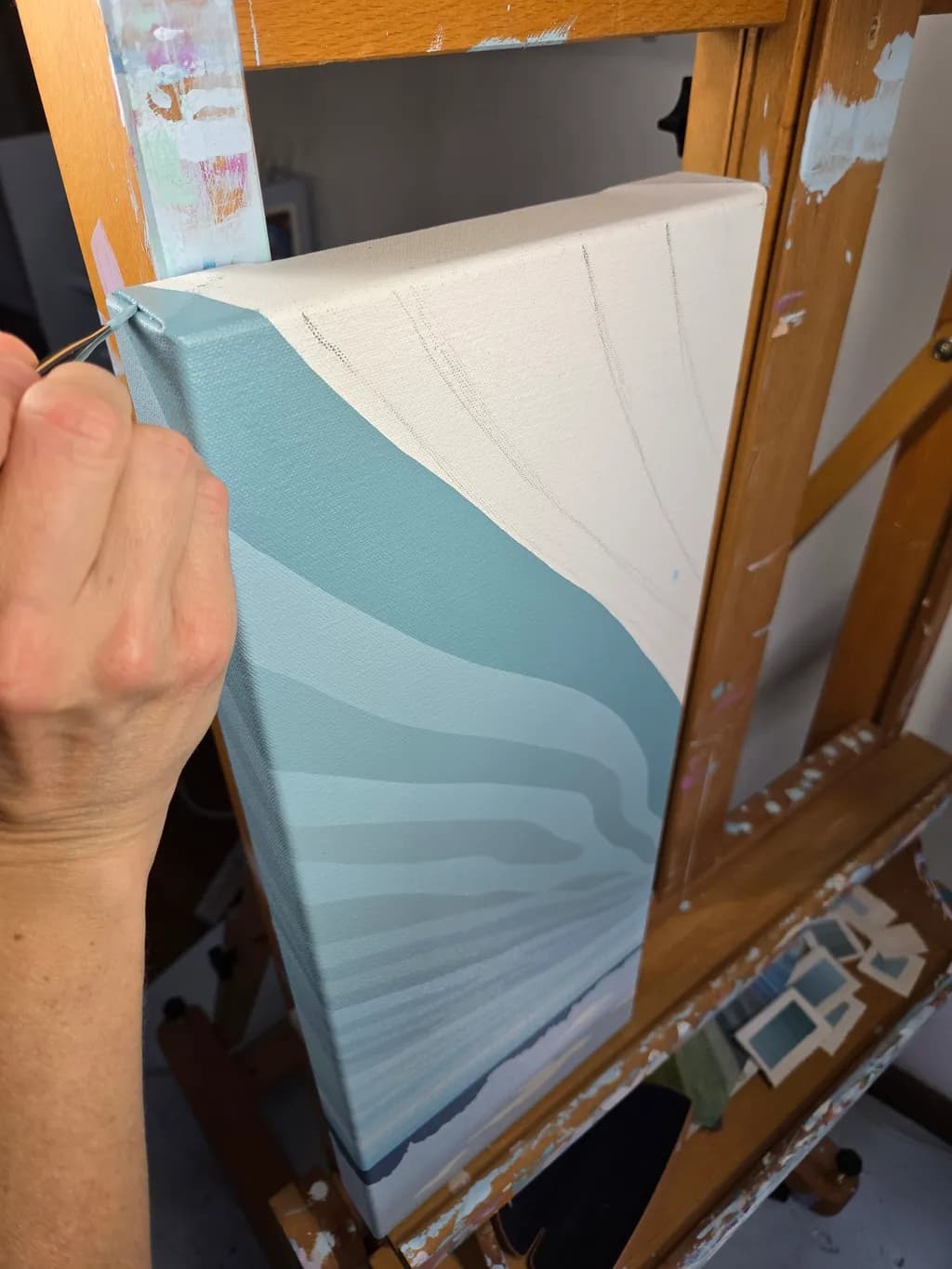 Abstract Blue Canvas