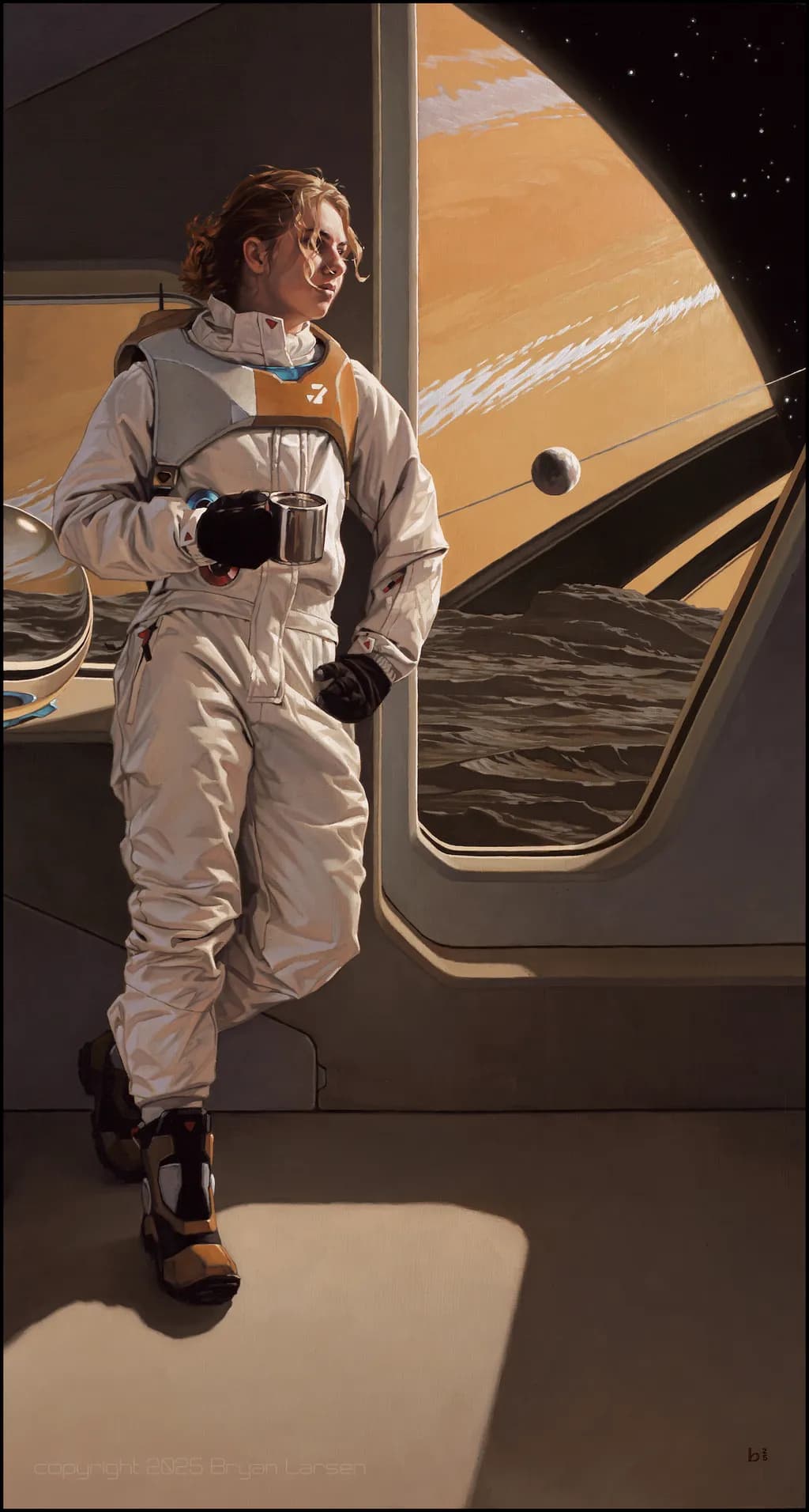 Celestial Reflections: A Solitary Moment in the Cosmos